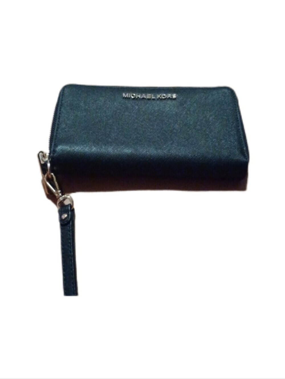 > Michael Kors Black Wristlet with Gold Accents